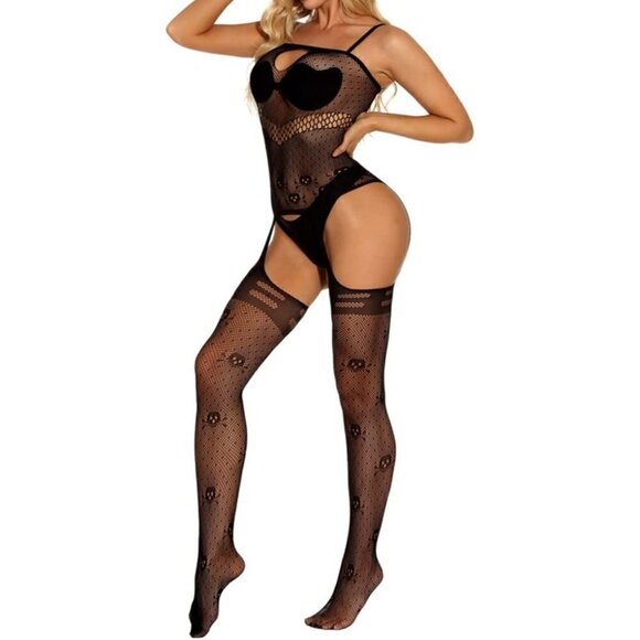 Fishnet Body Stockings Mesh Lingerie Bodysuit Body Soft BDSM Bondage Cosplay NWT - Picture 6 of 7